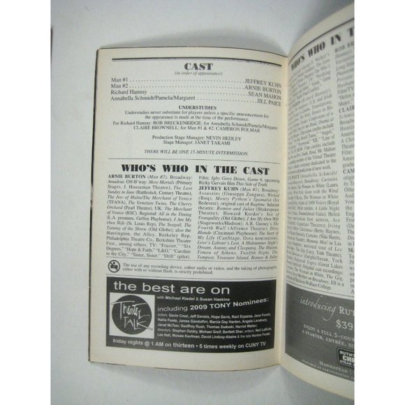 Hitchcock The 39 Steps Playbill 2008 Arnie Burton Jeffrey Kuhn Jill Paice Ticket - Picture 7 of 9
